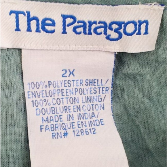 The Paragon Sequin Embroidered Butterfly Top Women’s 2X V-Neck Pullover Lined - Picture 4 of 5